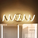 GobekUsa Spiral LED Vanity Light for Modern Bathroom | Wall Mounted Mirror Light in Warm/White/Natural | 13"/18.5"/22.5" Wide