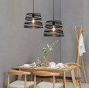 GobekUsa Elvio - Iron Spiral Spring Suspension Pendant Light Black / White for Kitchen Island  Lamp Dining Room Lighting Fixture