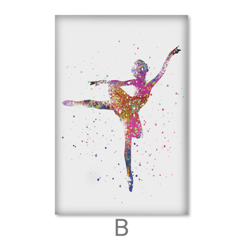 Splattered Dancers Canvas