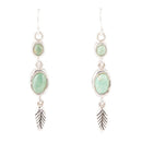Splendor Turquoise Sterling Feather Earrings