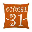 Spooky halloween pumpkin linen cushion cover set for living room sofa by Decorbites