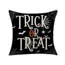 Spooky halloween pumpkin linen cushion cover set for living room sofa by Decorbites