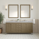 James Martin Chicago 72" Double Bathroom Vanity, Walnut Whisper