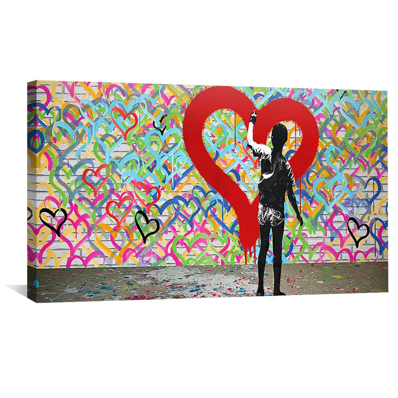 Sprayed Love Canvas