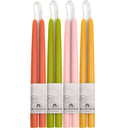 Spring Beeswax Taper Candle Bundle - Dusty Rose, Apricot, Pistachio & Raw