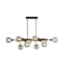 GobekUsa Sputnik Hanging Island Light - Minimalist Glass Ball Pendant for Dining Room