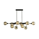 GobekUsa Sputnik Hanging Island Light - Minimalist Glass Ball Pendant for Dining Room