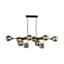 GobekUsa Sputnik Hanging Island Light - Minimalist Glass Ball Pendant for Dining Room