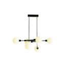 GobekUsa Sputnik Hanging Island Light - Minimalist Glass Ball Pendant for Dining Room