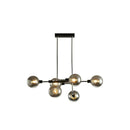 GobekUsa Sputnik Hanging Island Light - Minimalist Glass Ball Pendant for Dining Room