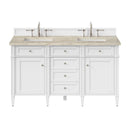 James Martin Brittany 60" Double Bathroom Vanity, Bright White