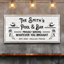 Personalized Rustic Pool Sign