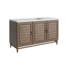 James Martin Portland 60" Single Bathroom Vanity, Whitewashed Walnut
