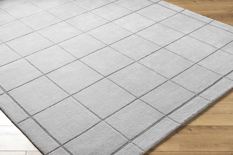Siarl Gray Checkered Area Rug