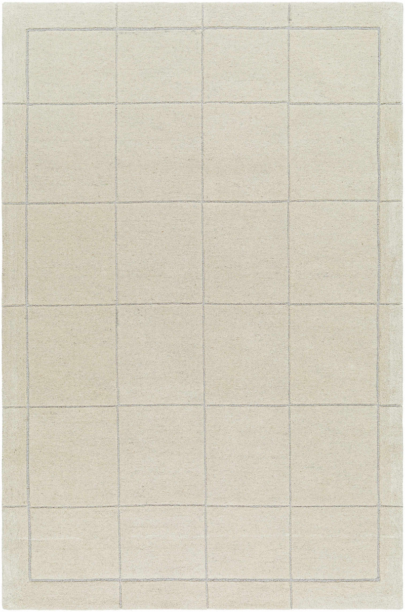 Siarl Cream Checkered Area Rug