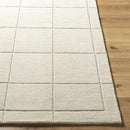 Siarl Cream Checkered Area Rug