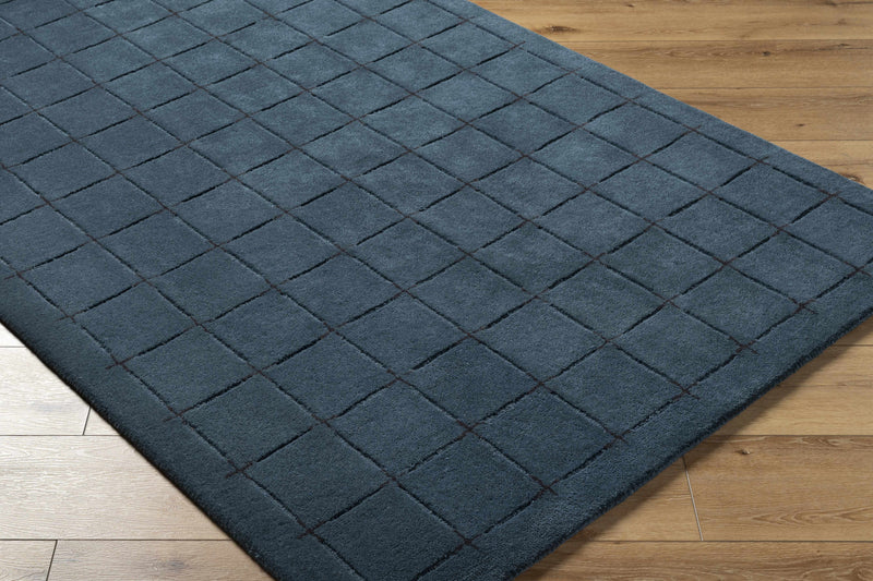 Sanvi Navy Wool Area Rug