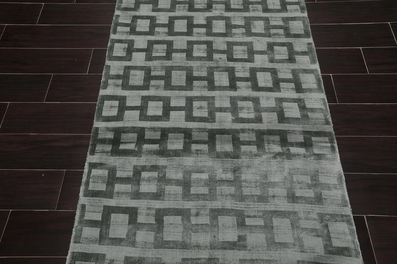 3' x 5' Handmade Art Silk Loop & Cut Pile Oriental Area Rug Contemporary Slate