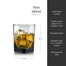 Hexagonal Crystal Double Old Fashioned Glasses in Smoke by Viski