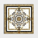Square Aluminum Backed Multi Finish Canvas Marble Medallions 48
