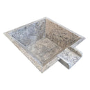 Silver Travertine Natural Stone Pool Square Poolwok with Lip