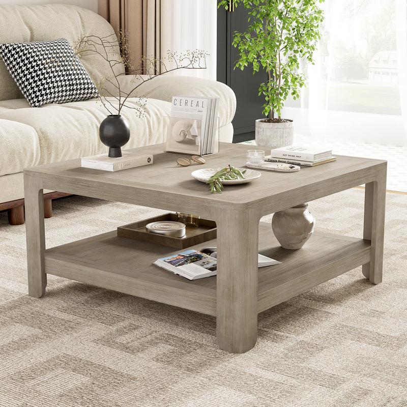 Square Coffee Table with Storage - Light Ash, photo 2 of 10