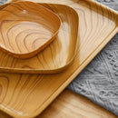 Square imitation wood snack plate dining room serving tray by Decorbites