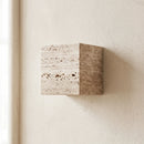 Square Rectangular Travertine Wall Lamp