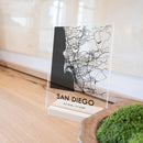 Clear Acrylic San Diego City Street Map by circleandsquaredecor