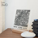 Clear Acrylic New York City Street Map by circleandsquaredecor