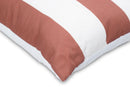 Squared Nautica Striped Designed Outdoor Safe Pillow by The Rug Decor