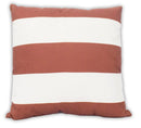 Squared Nautica Striped Designed Outdoor Safe Pillow by The Rug Decor