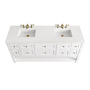 James Martin Breckenridge 72" Double Bathroom Vanity, Bright White