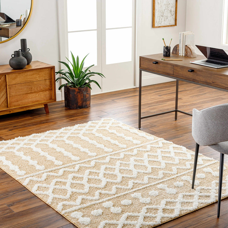 Ilyas Camel Plush Area Rug