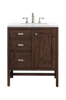 James Martin Addison 30" Single Bathroom Vanity, Mid-Century Acacia