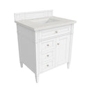 James Martin Brittany 30" Single Bathroom Vanity, Bright White