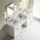 James Martin Bellshire 84" Double Bathroom Vanity, Bright White