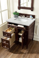 James Martin Brittany 30" Single Bathroom Vanity, Burnished Mahogany