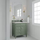 James Martin Brittany 30" Single Bathroom Vanity, Smokey Celadon