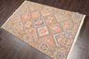 3'10"x5'10" Hand Knotted 100% Wool Reversible Area Rug