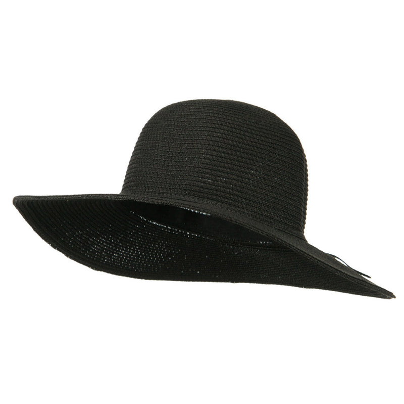 Paper Braid Flat Brim Self Tie Hat