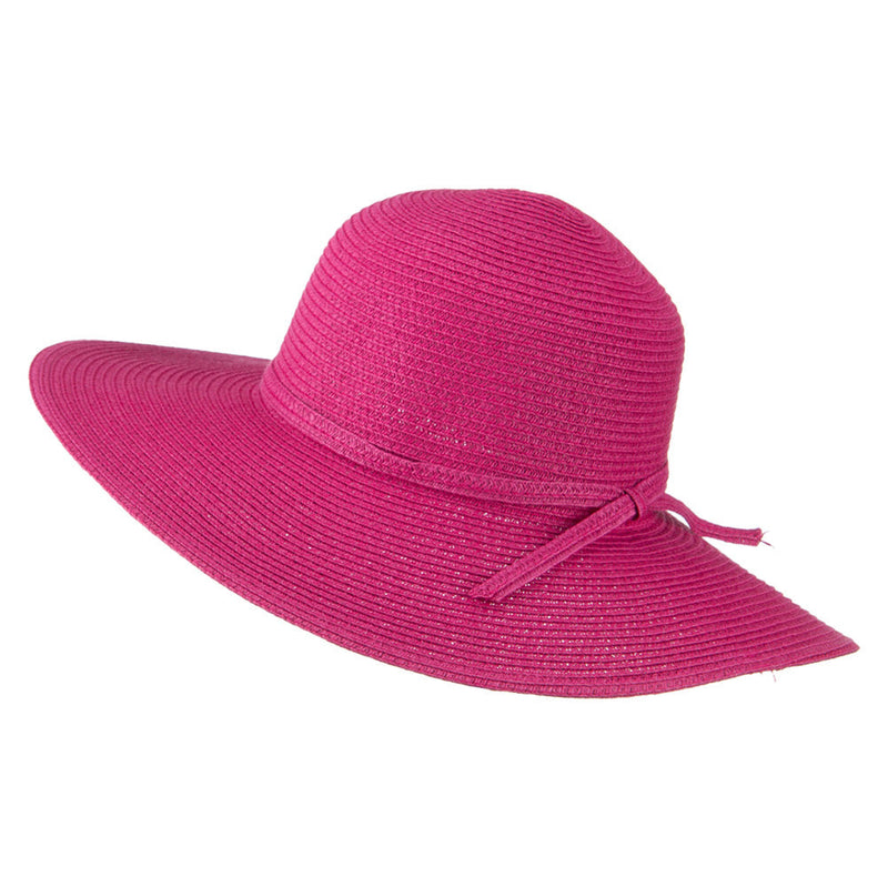 Paper Braid Flat Brim Self Tie Hat