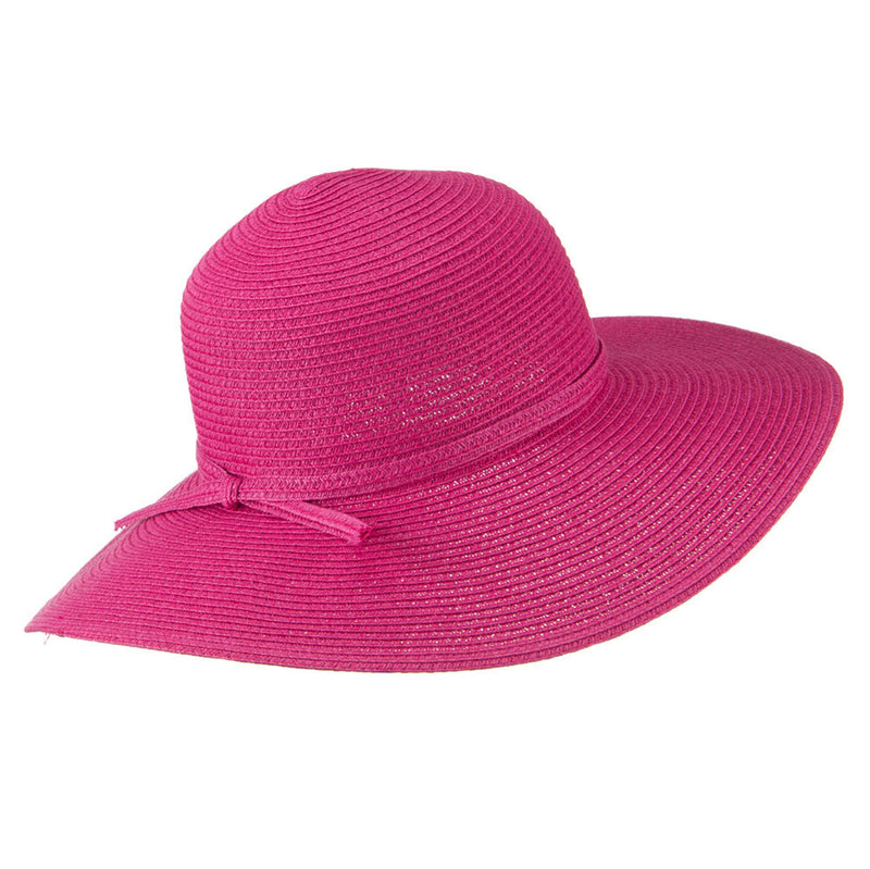 Paper Braid Flat Brim Self Tie Hat