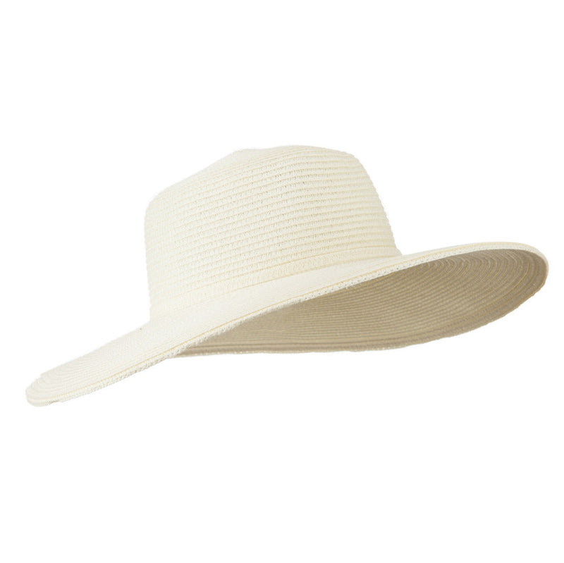 Paper Braid Flat Brim Self Tie Hat