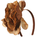 6 Inch Flower Satin Covered Headband