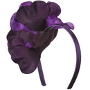 6 Inch Flower Satin Covered Headband
