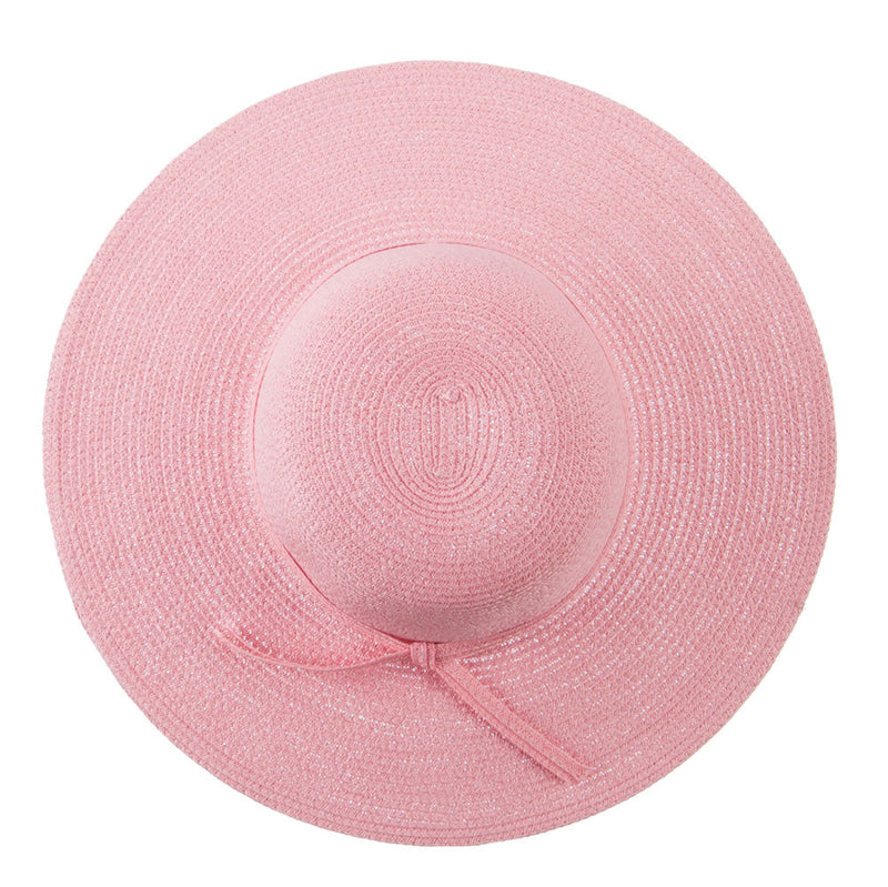 Paper Braid Flat Brim Self Tie Hat