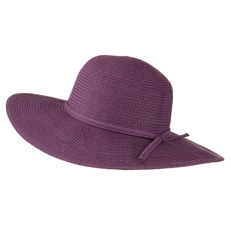Paper Braid Flat Brim Self Tie Hat