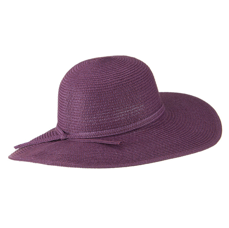 Paper Braid Flat Brim Self Tie Hat