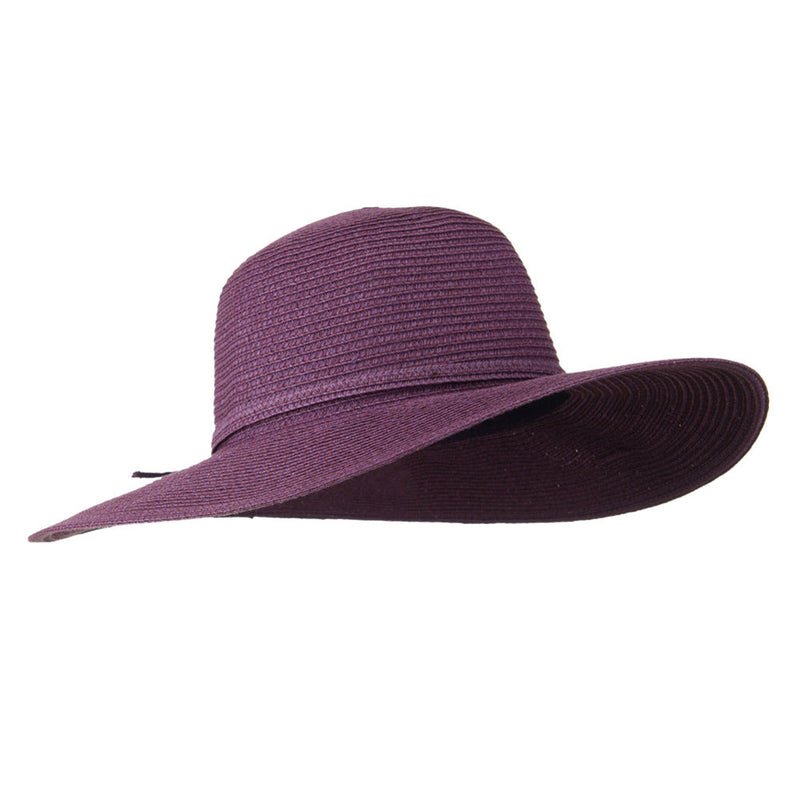 Paper Braid Flat Brim Self Tie Hat